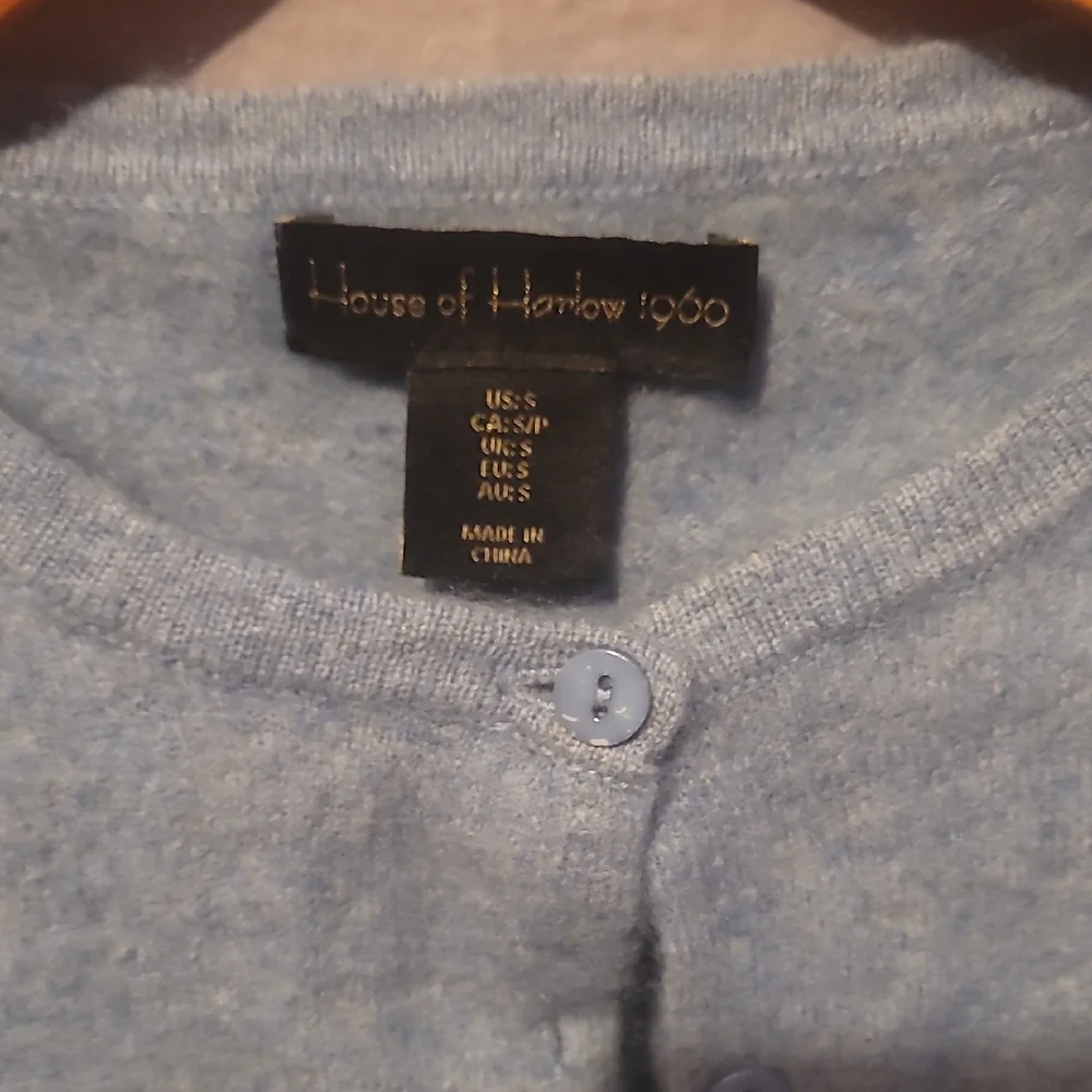 House of Harlow 1960 Light Blue Cardigan - Picture 2 of 6